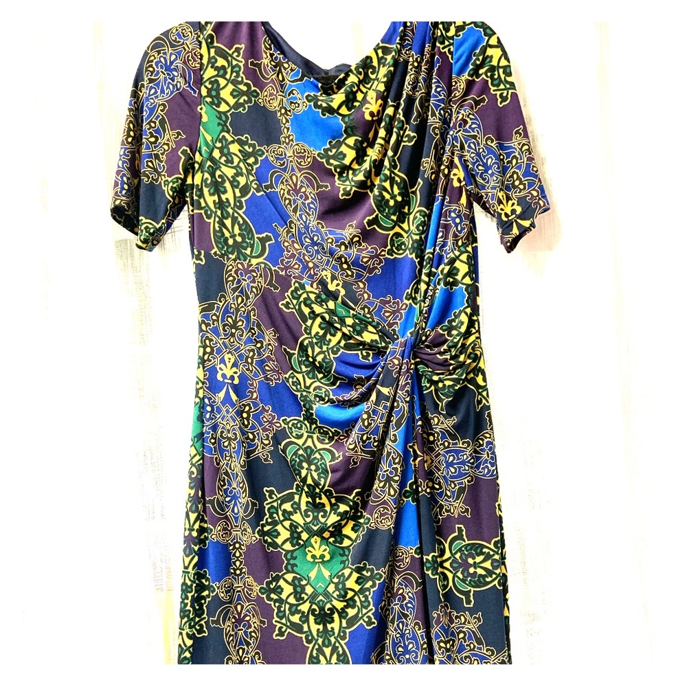 Multi Color Side Knotted Dress